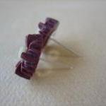 Daisy Earrings - Burgundy -..