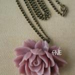 Mauve Ruffle Rose Cabochon ..