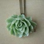  Seafoam Green Ruffle Rose..