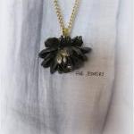 Black Ruffle Rose Cabochon ..