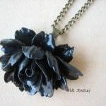 Black Ruffle Rose Cabochon ..